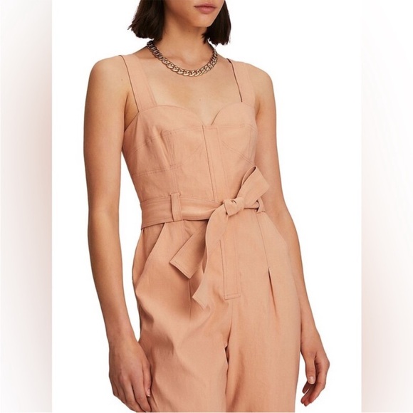 A.L.C. Cyprus Linen Jumpsuit Rose Ash 2 - Picture 4 of 9